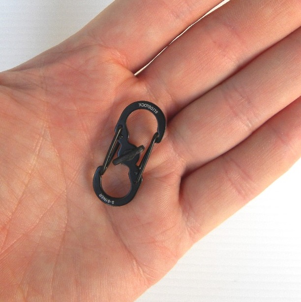 EDC Gear Black S-Biner slide lock small - moschettone doppio ingresso - immagine 2