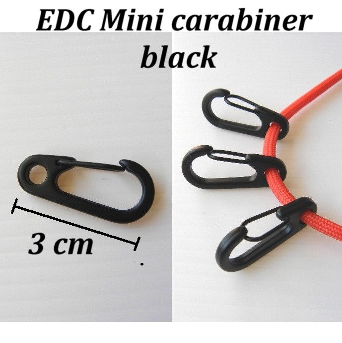 EDC Mini Carabiner black 3 cm