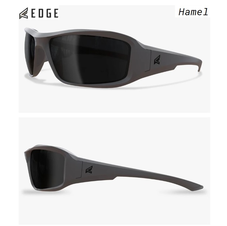 EDGE TACTICAL HAMEL Thin Temple Matte Black/G15 lens Ballistic Eyewere