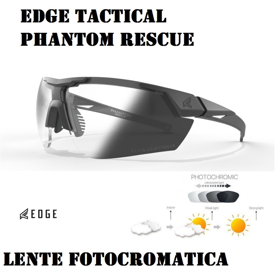 EDGE TACTICAL PHANTOM RESCUE BLACK LENTE FOTOCROMATICA