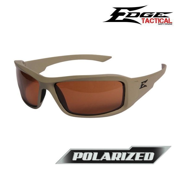 EDGE TACTICAL HAMEL Thin Temple SAND/Polarized Copper lens Ballistic Eyewere