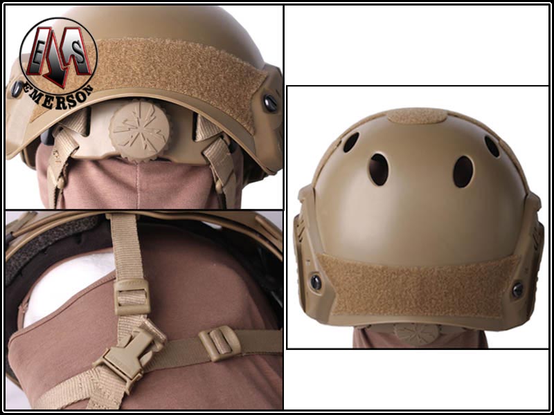 Emerson replica Fast Helmet PJ type Coyote Brown( para jump) - Image 3