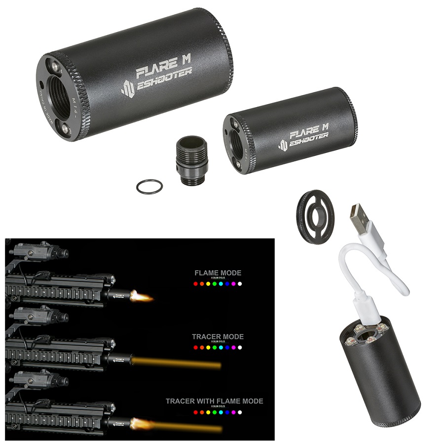 ESHOOTER FLARE M TRACER UNIT WITH FLAME EFFECT - Unità tracciante