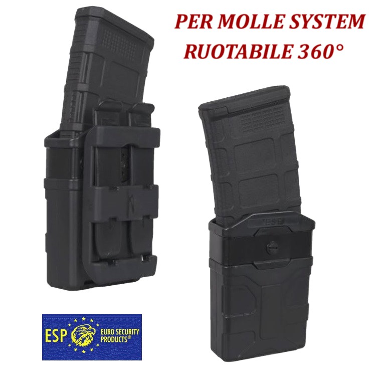 ESP M4/M16 Mag MOLLE Holder - Black (MH-44-M4-01)