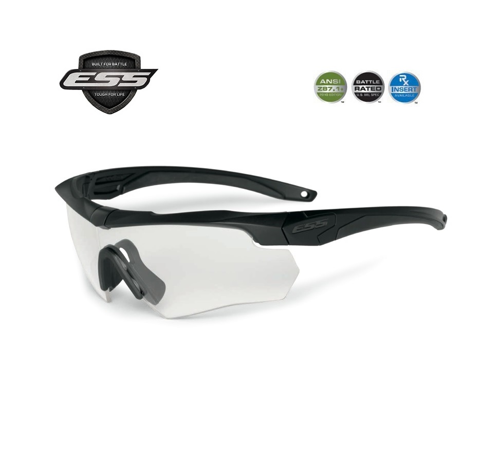 ESS CROSSBOW EYESHIELD Black - clear lens