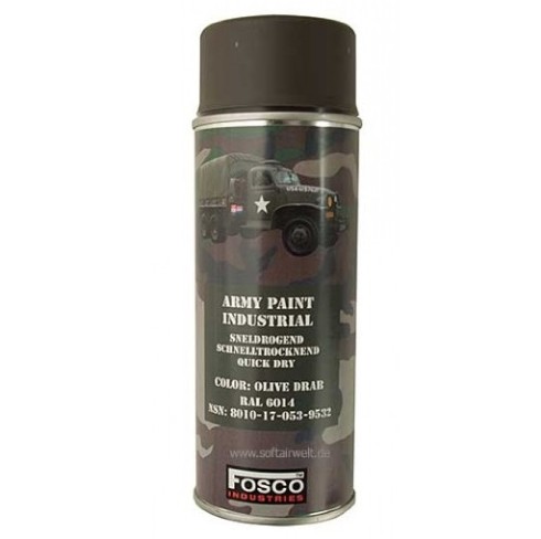 Fosco Army paint VERDE OLIVA - vernice spray 400ml (RAL 6014)
