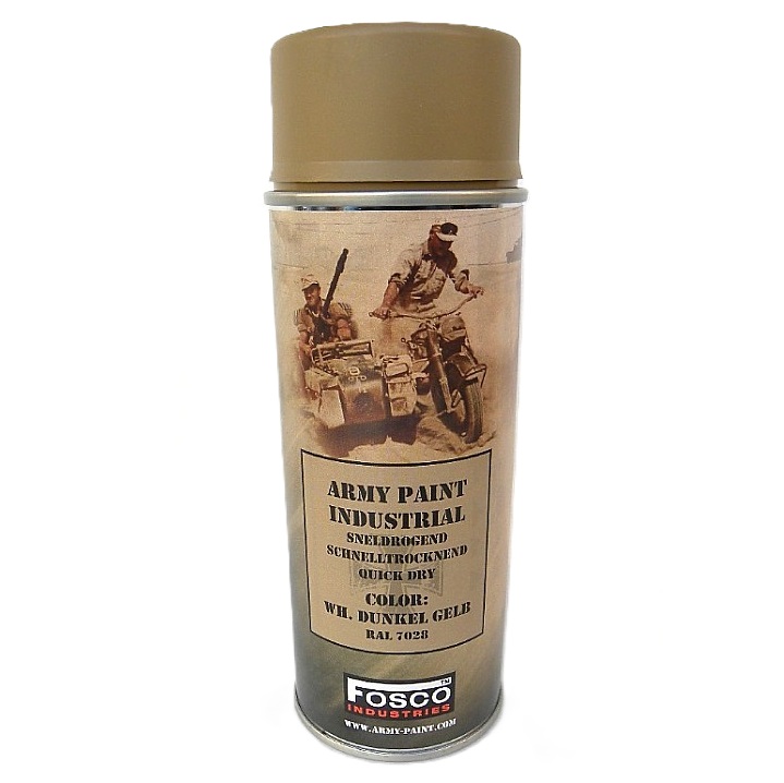 Fosco Army paint Dunkel Gelb - vernice spray 400ml (RAL 7028)