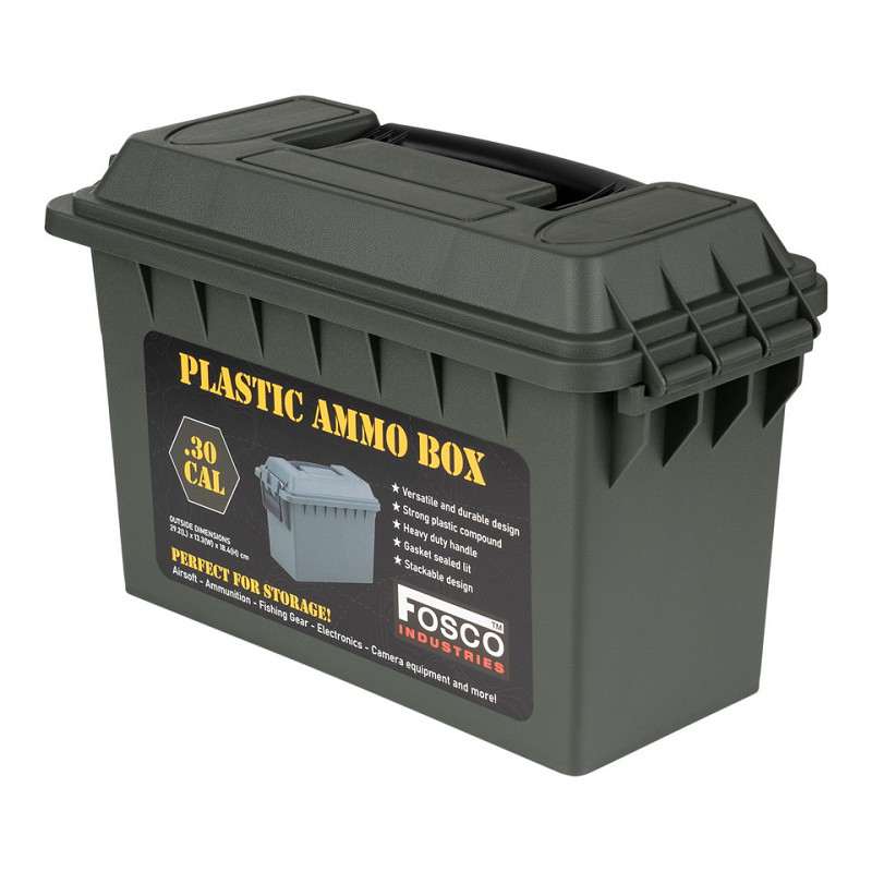 Fosco Plastic Ammo box .30 Cal olive- 29,2 x 13,3 x 18,4 cm - Image 3