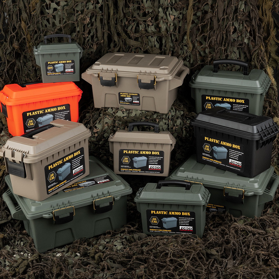FOSCO Plastic Ammo box mini Olive - 21,6 x 10.8 x17,1 cm - Image 6