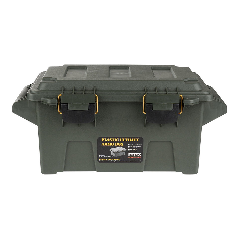 FOSCO Plastic Ammo/utility box compact Olive - 46,7 x 30,8 x 21 cm - Image 2