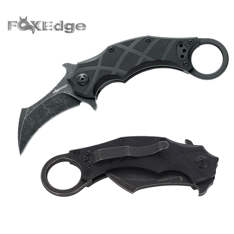 FOX EDGE - THE CLAW 2 Black Karambit -Design by Denis Simonutti (FE-016)