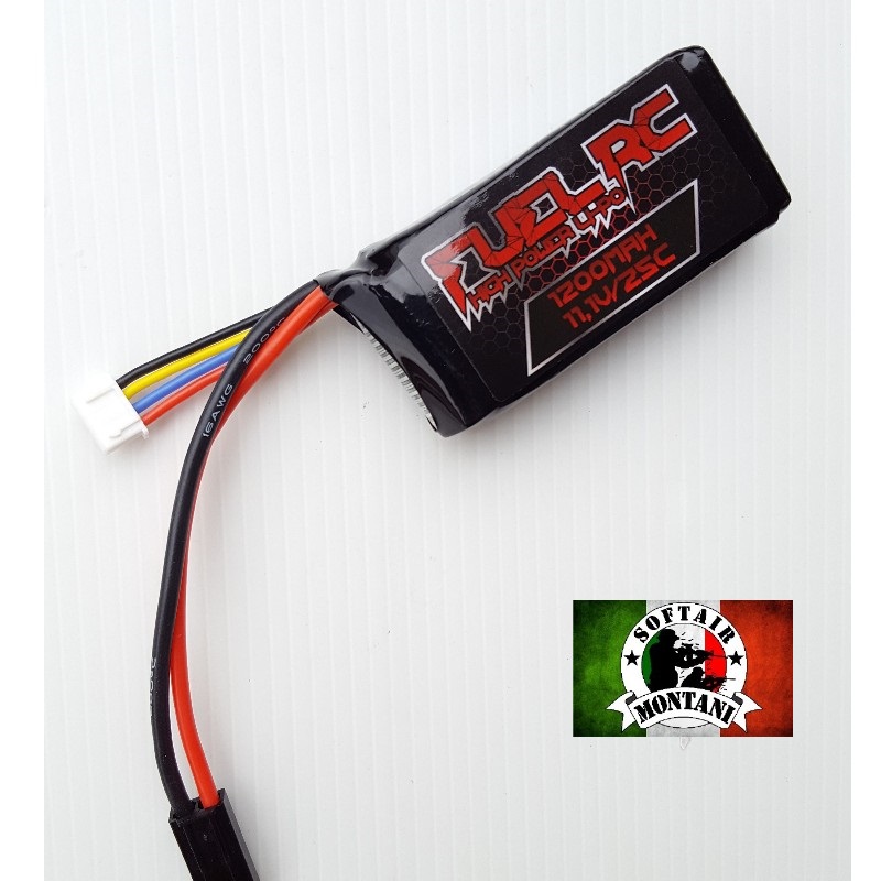 FUEL RC lipo battery 11,1 v- 25 c- 1200 mah