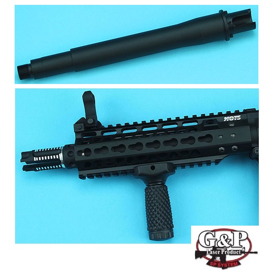 G&P M4A1 8" aluminium outer barrel black
