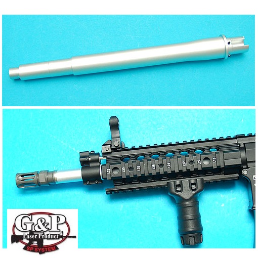 G&P M4A1 10" aluminium outer barrel Silver