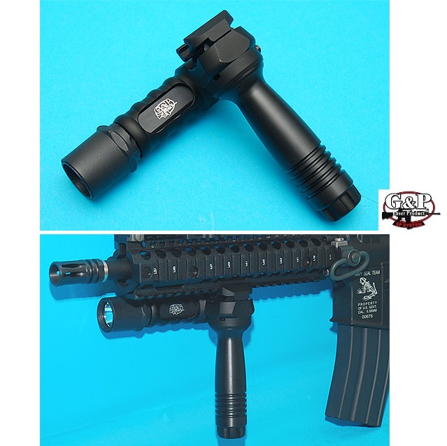 G&P RAS Tactical Grip with Flashlight 200 Lumens (Long)