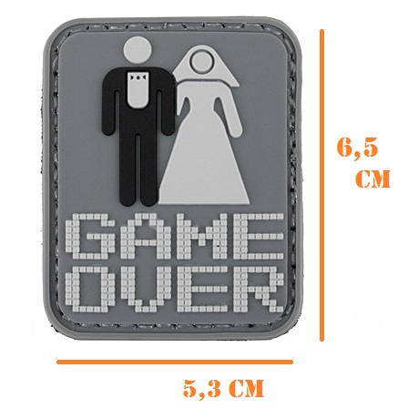 "GAME OVER" PVC PATCH GREY