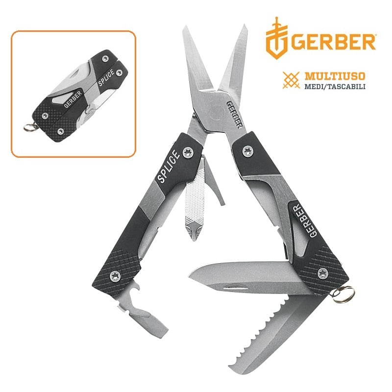 GERBER SPLICE Pocket Tool - mini multiuso 8 funzioni (31-000013)