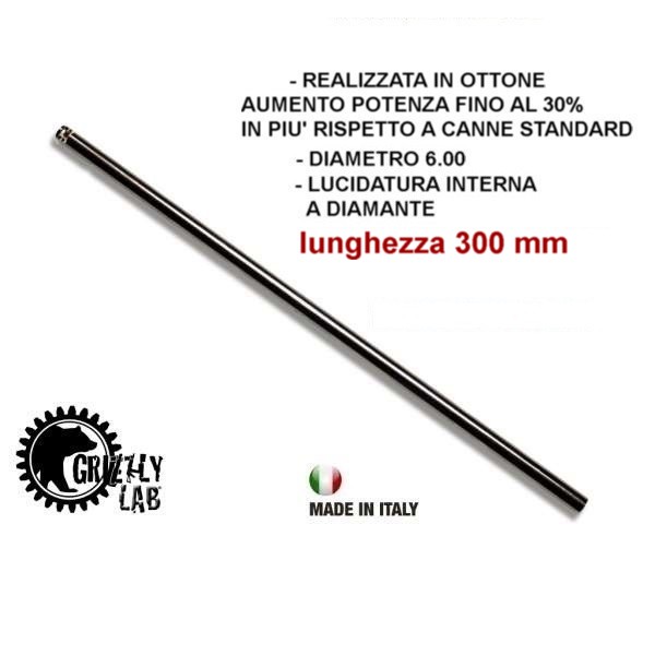 Grizzly Lab -300mm Canna Interna rigata di precisione-Diametro 6.00