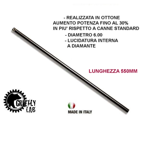 Grizzly Lab -550mm Canna Interna liscia precisione-Diametro 6.00