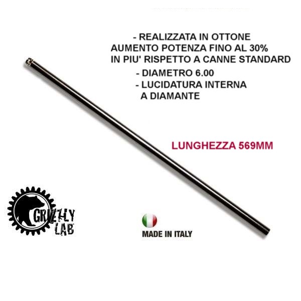 Grizzly Lab -569mm Canna Interna liscia di precisione-Diametro 6.00