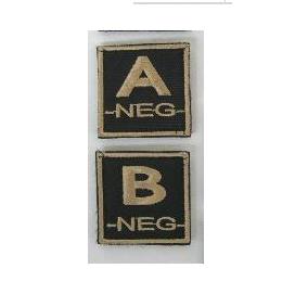 Blood Type patch nero - 4x4 cm