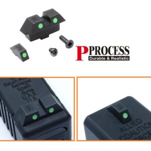 GUARDER STEEL NIGHT SIGHT FOR MARUI G17/19 (GREEN) GLOCK-41(GREEN)