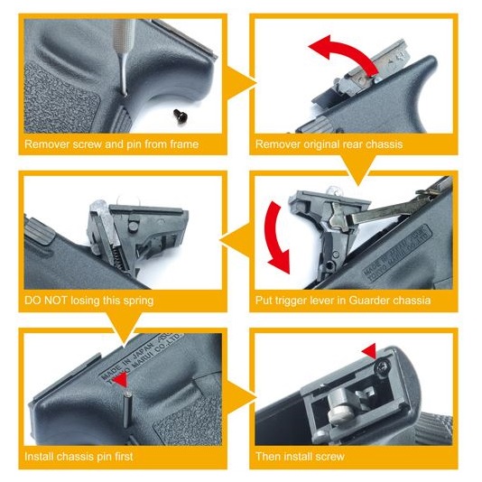 GUARDER FOR MARUI G17 STEEL REAR CHASSIS SET - Image 3