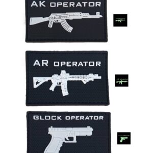 GUN OPERATOR PVC PATCH - GLOW IN THE DARK