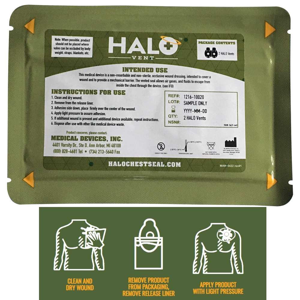 HALO VENT IFAK TWO PACK (2 HALO VENT) 7" X 5" EACH