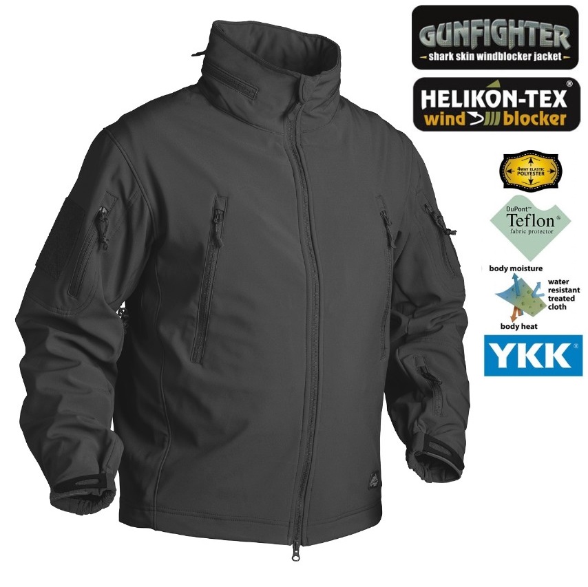 HELIKON TEX GUNFIGHTER SOFT SHELL JACKET SHADOW GREY