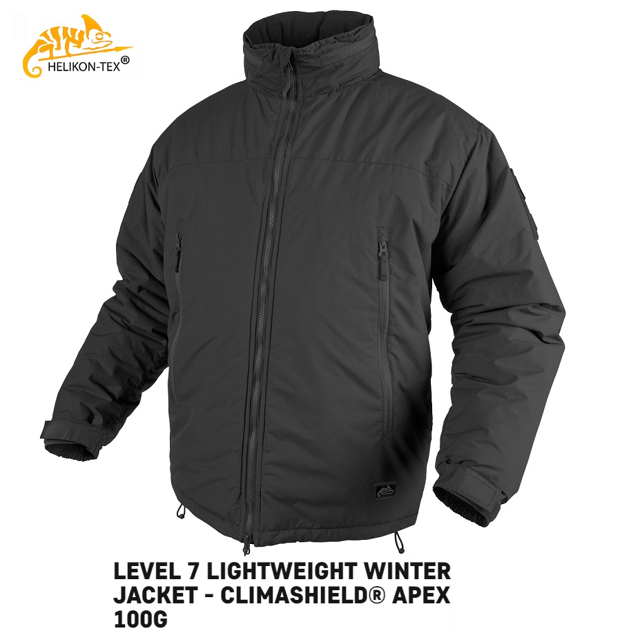HELIKON TEX BLACK LEVEL 7 LIGHTWEIGHT WINTER JACKET - CLIMASHIELD® APEX 100G (ku-l70-nl-01-b03)