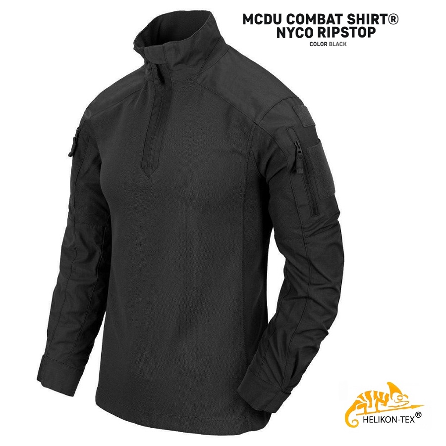 HELIKON TEX MCDU COMBAT SHIRT® BLACK - NYCO RIPSTOP(BL-MCD-NR-01)