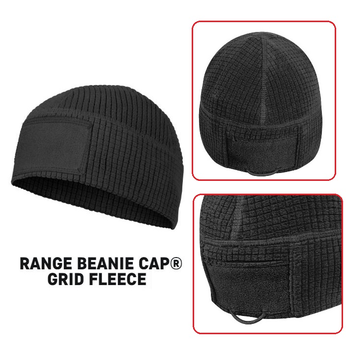 Helikon-Tex Range Beanie Cap Grid Fleece Black(CZ-RBN-FG-01-B05)