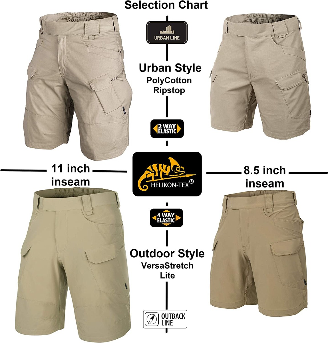 HELIKON TEX OTS (OUTDOOR TACTICAL SHORTS) 8.5"® - VERSASTRETCH® LITE - immagine 10
