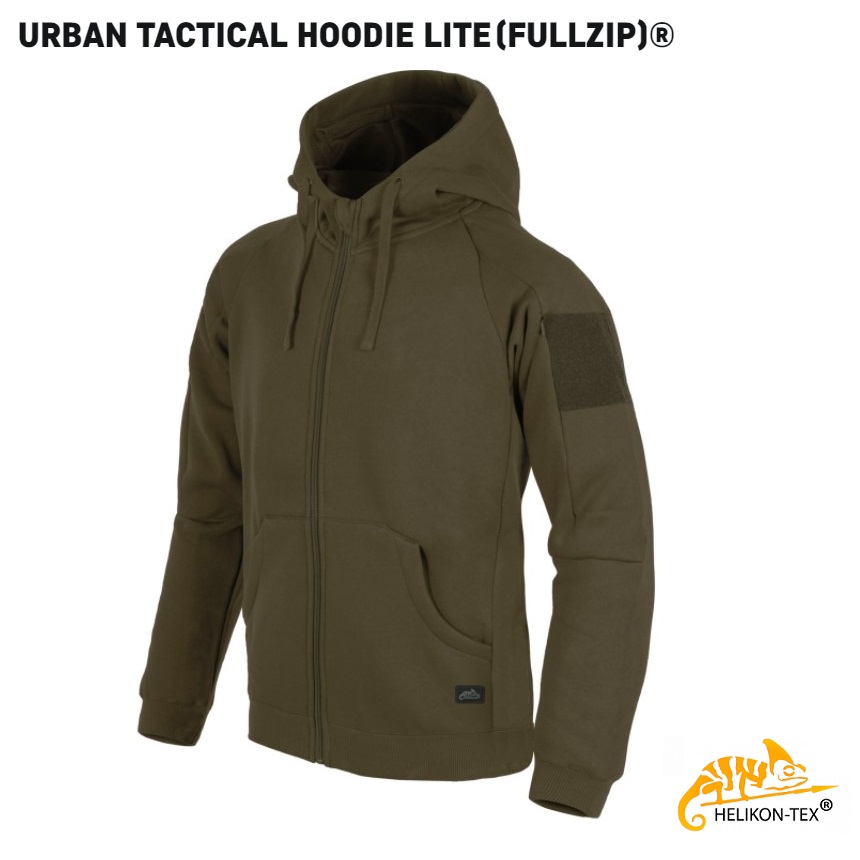HELIKON TEX URBAN TACTICAL HOODIE LITE FULL ZIP GREEN (BL-ULF-CB-82)