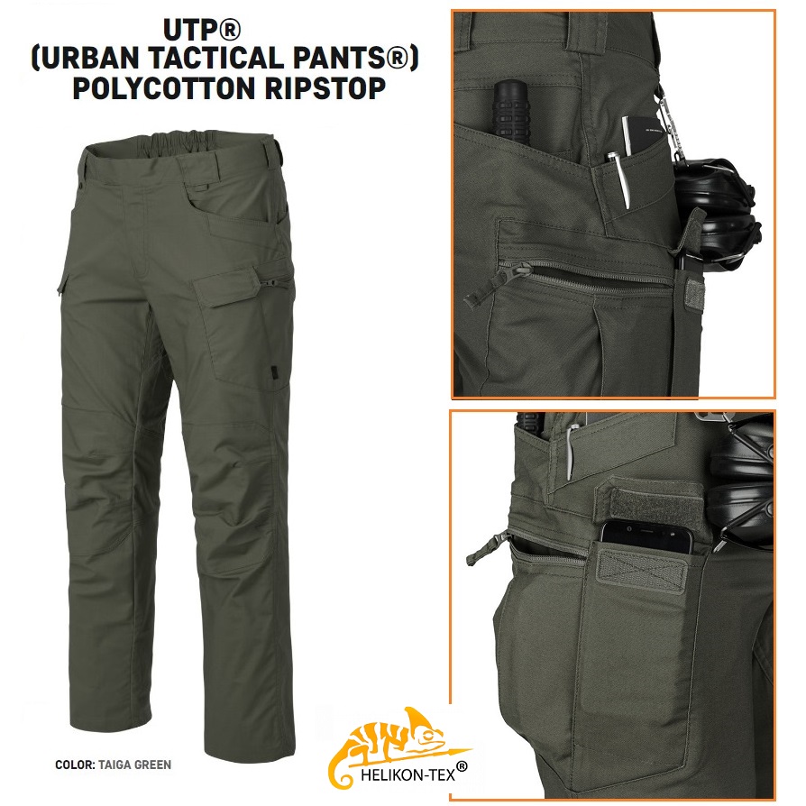 Helikon UTP - Urban Tactical PANT Taiga Green- Rip-Stop (SP-UTL-PR-09)