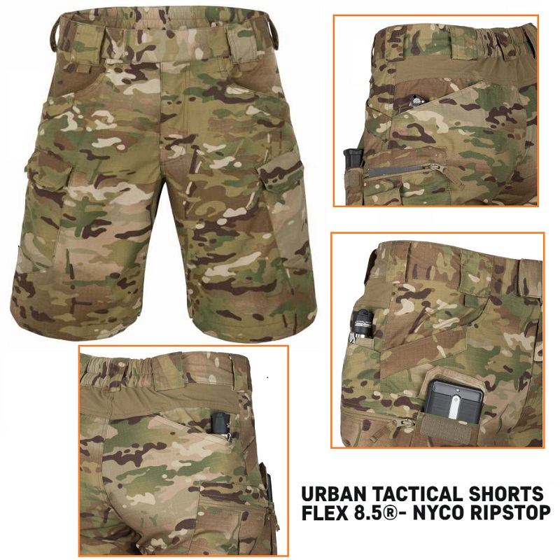 HELIKON TEX URBAN TACTICAL SHORTS FLEX 8.5" MULTICAM(SP-UFS-NR-34)
