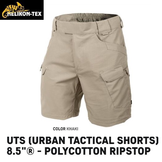 Helikon Tex Urban Tactical Short 8,5" KHAKI - Bermuda tessuto Rip-Stop( SP-UTS-PR-13)