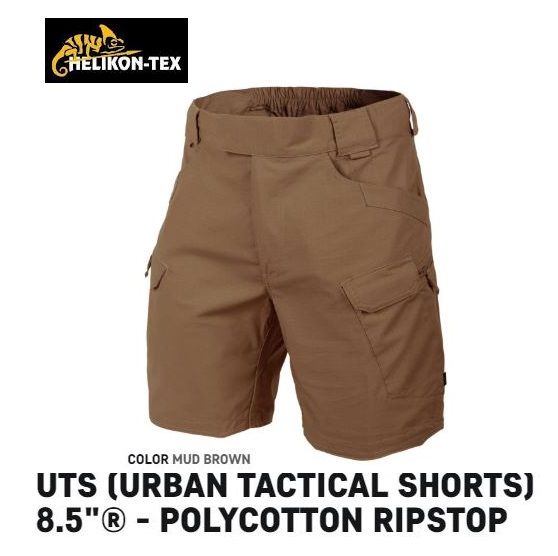 Helikon Tex Urban Tactical Short 8,5" MUD BROWN - Bermuda tessuto Rip-Stop( SP-UTS-PR-60)