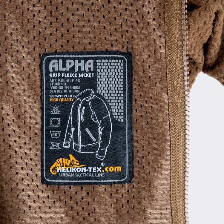 Helikon Tex Coyote ALPHA Tactical Grid Fleece Jacket (BL-ALT-FG-11) - immagine 4