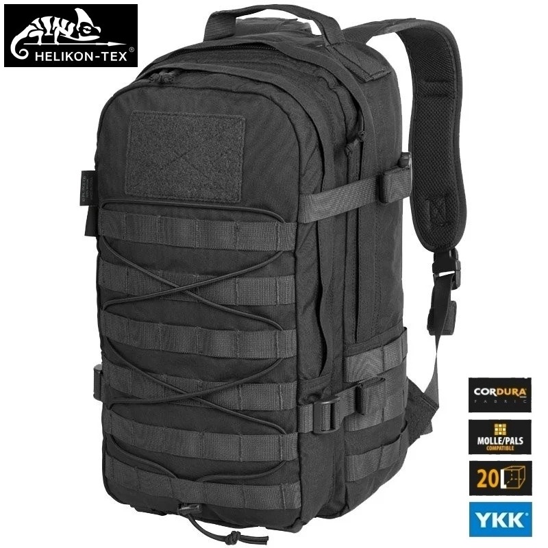 HELIKON TEX RACCOON MK2® BACKPACK BLACK- 20 LT-CORDURA (PL-RC2-CD-01)