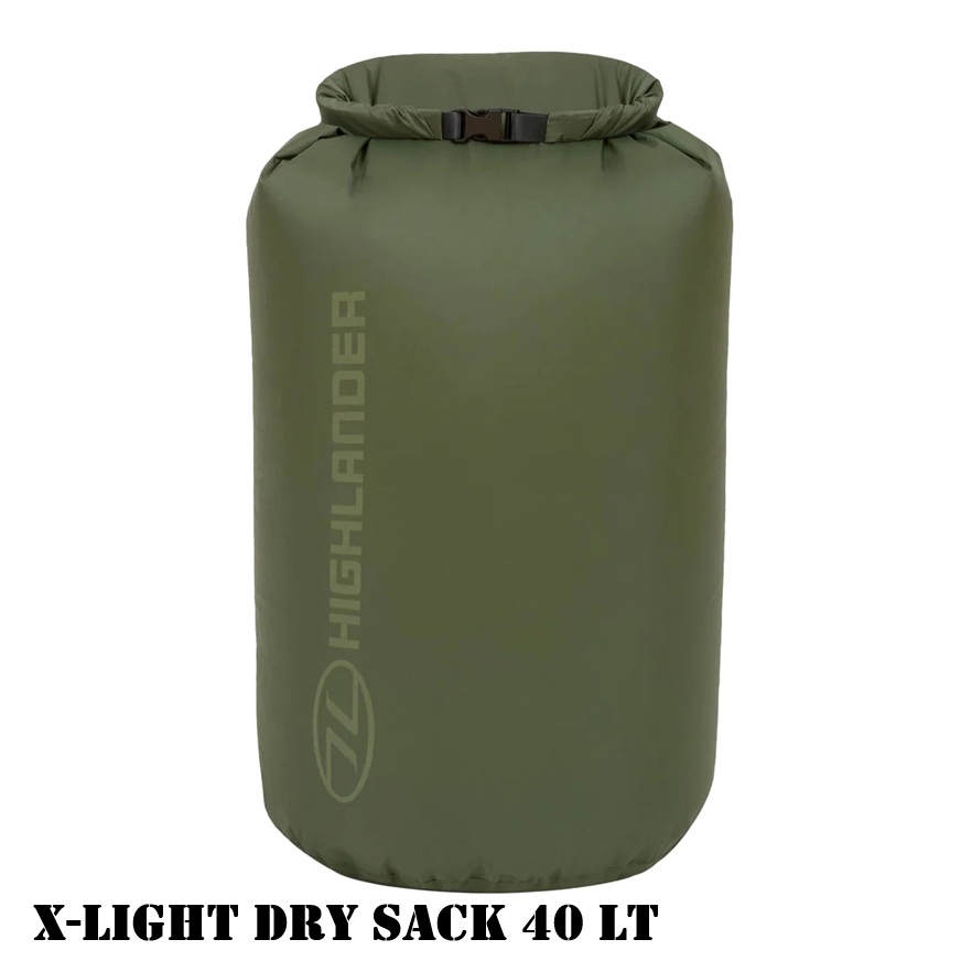 HIGHLANDER X-LIGHT DRY SACK 40 LT Olive - sacca stagna 