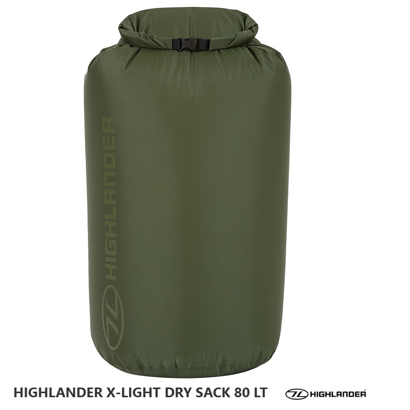 HIGHLANDER X-LIGHT DRY SACK 80 LT Olive - sacca stagna