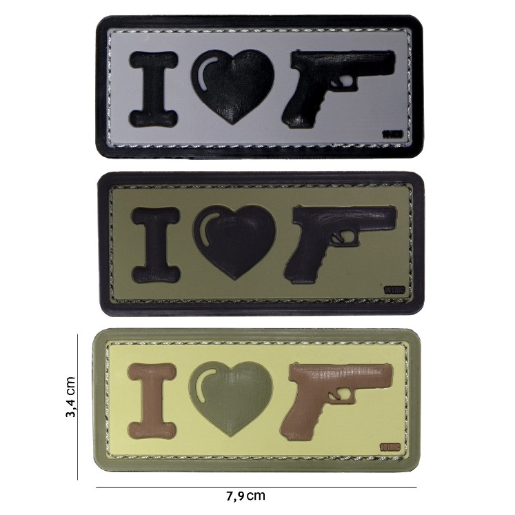 101 INC " I LOVE MY G17" PVC patch 3D - velcro sul retro