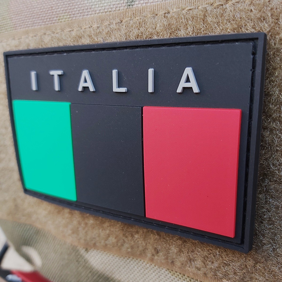 Bandierina Italia Subdued in PVC- bassa visibilita' nera - Image 2