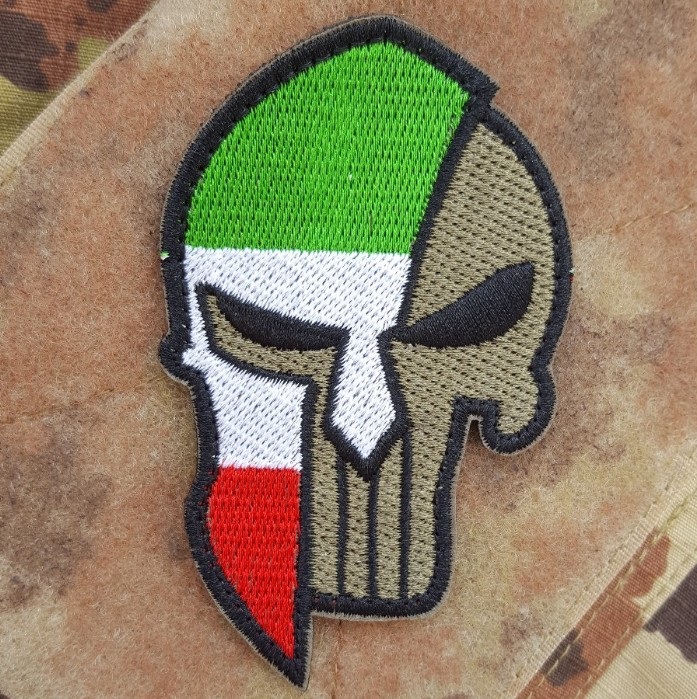 SPARTAN/PUNISHER ITALIAN FLAG - PATCH
