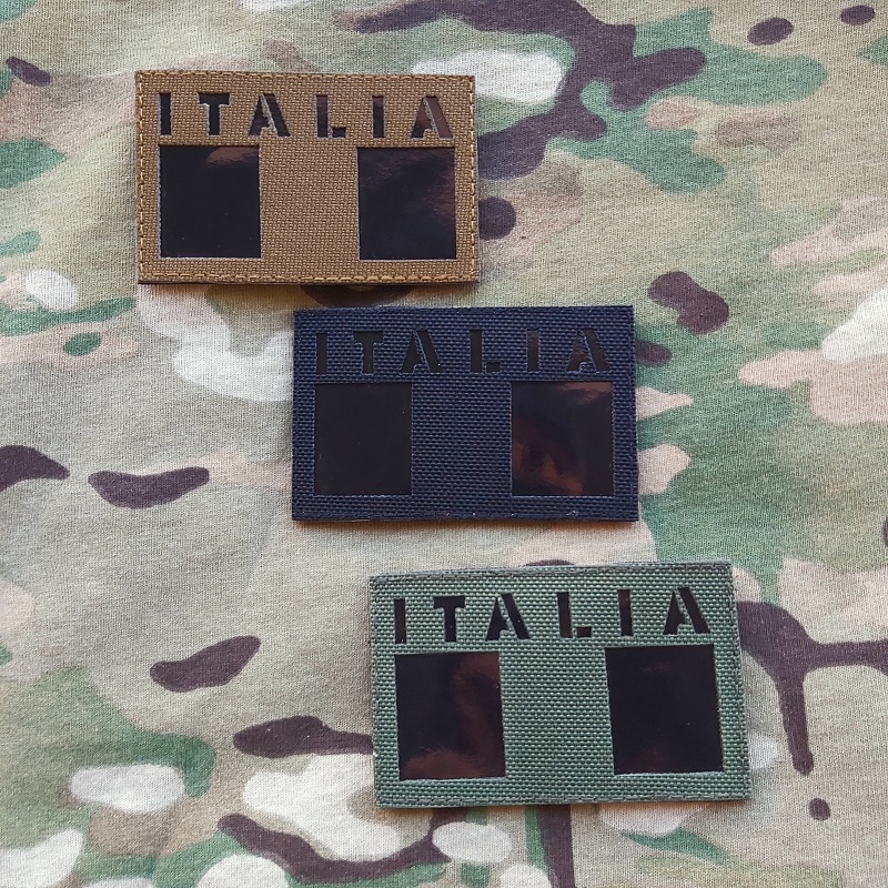 ITALY FLAG - LASER CUT PATCH - INFRARED
