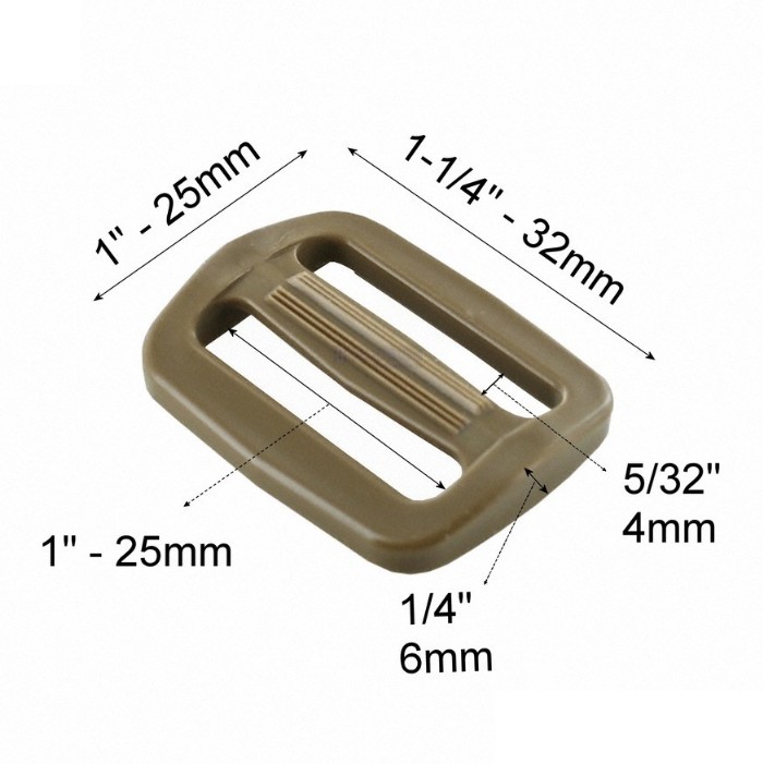 ITW Nexus Tri-glide passante in plastica con asola 2,5 cm - immagine 2
