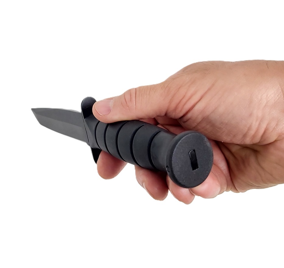 JKR 0772 Combat Knife - Black - Tanto Style - Image 6