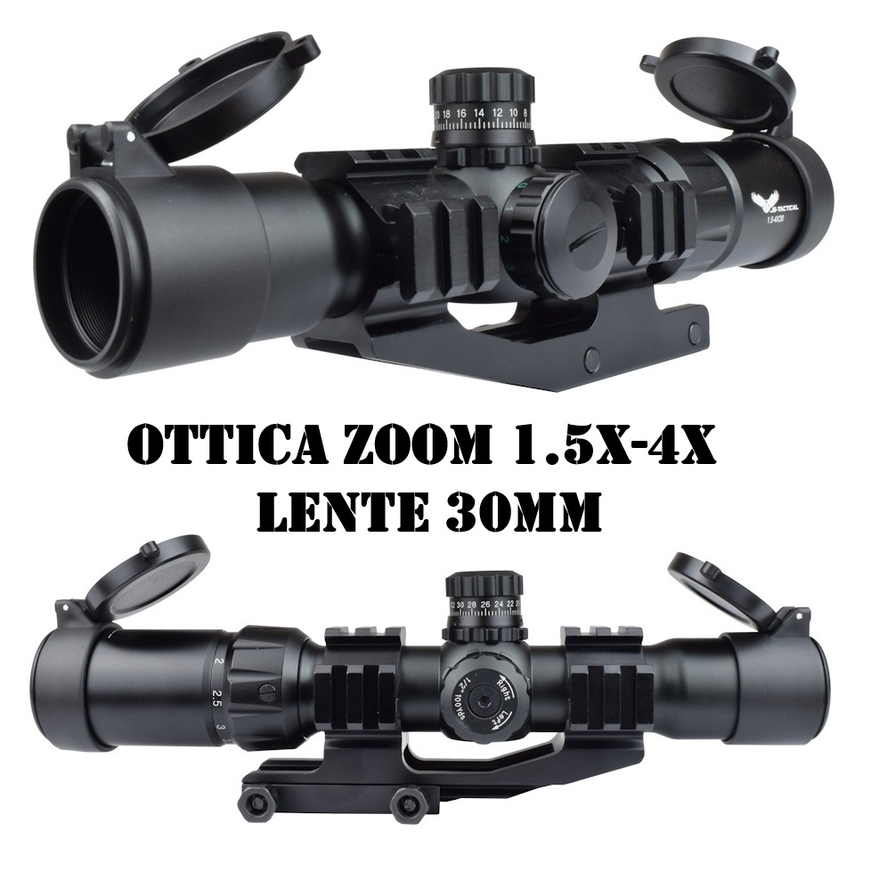JS-TACTICAL OTTICA ZOOM 1.5X-4X LENTE 30MM (JS-1.5-4X30BE)